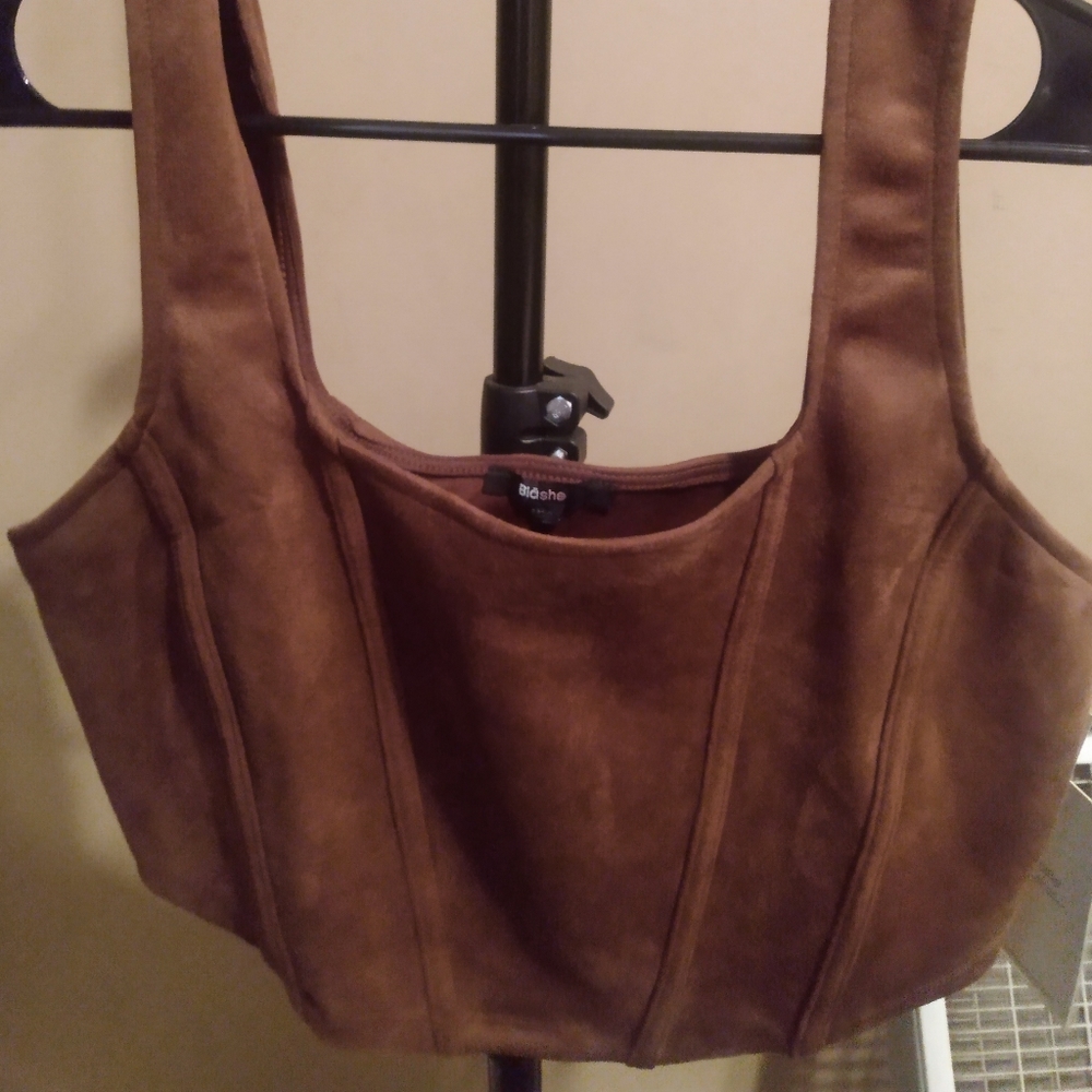 A brown corset shirt